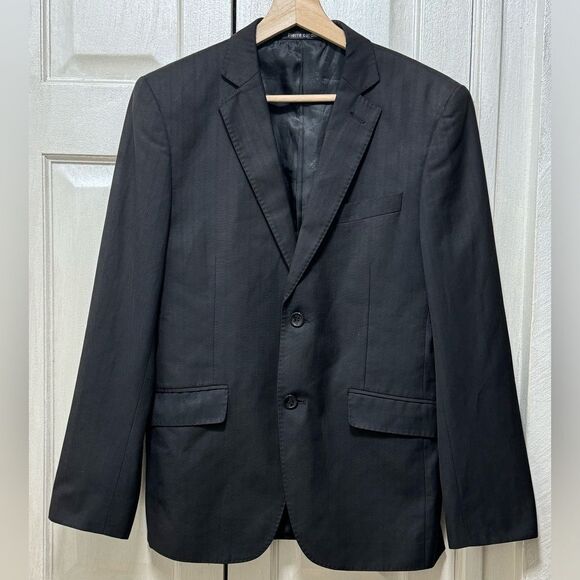 Pierre Cardin New Fashion Men’s 46 Black Wool Blend Lightweight Blazer - Picture 1 of 15